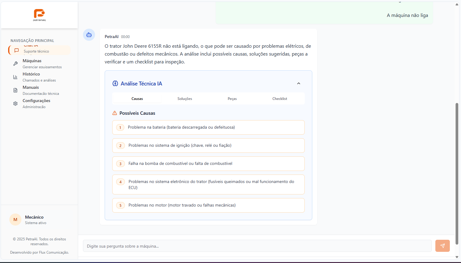 Diagnóstico Detalhado