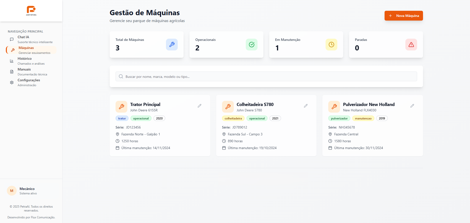 Gestão de Máquinas